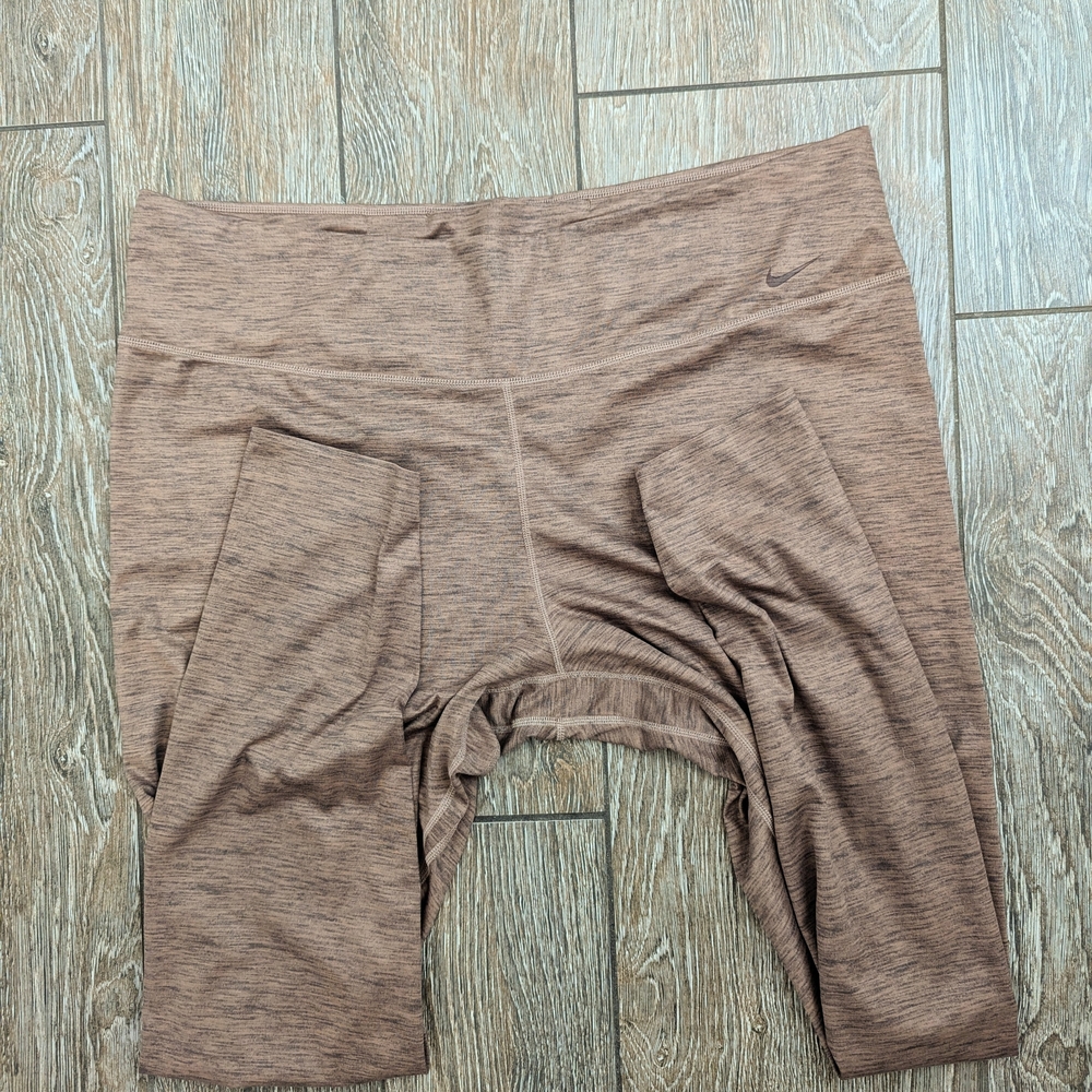 Nike Heathered Brown Legging Mocha 2XL Full Length Activewear
